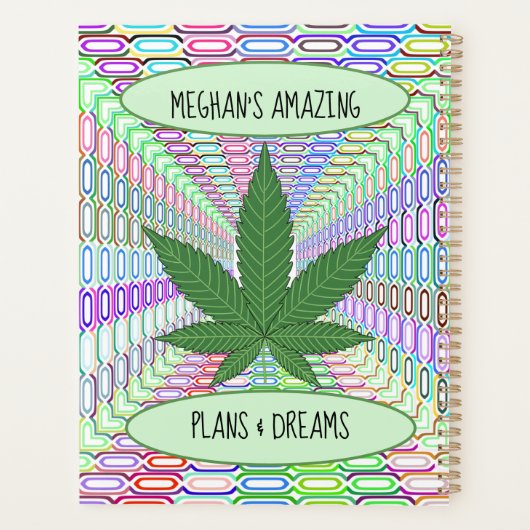 Weed Leaf Munchies Personalized Planner (Achterkant)