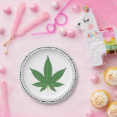 Weed Leaf Tree Trim, speciaal aangepast Papieren Bordje (Feest)