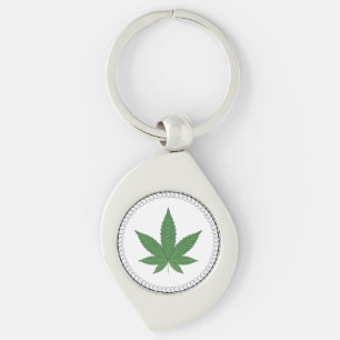 Weed Leaf Tree Trim, speciaal aangepast Sleutelhanger