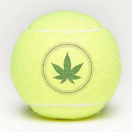 Weed Leaf Tree Trim, speciaal aangepast Tennisballen (Voorkant)