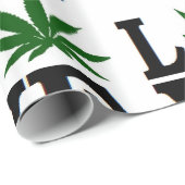Weed Love Leaf Kerstxmas hanukkah Cadeaupapier (Rol Hoek)