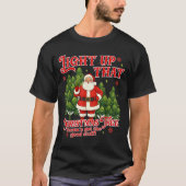 Weed Lover Smoking Light Up Christmas Tree  T-shirt (Voorkant)