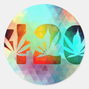 WEED RONDE STICKER