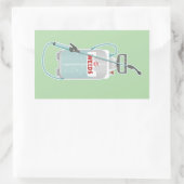 weed spray garden maintenance rechthoekige sticker (Tas)