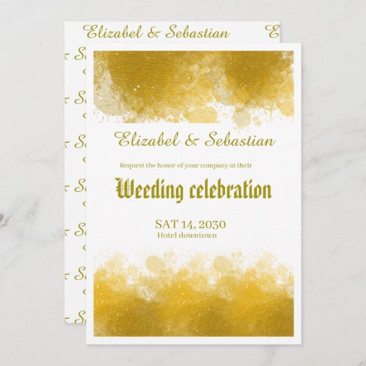 Weeding invitation  (Devant / Derrière)