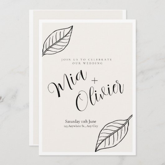 Weeding invitation  (Devant / Derrière)