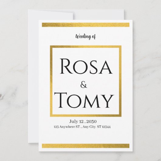 Weeding invitation (Devant)