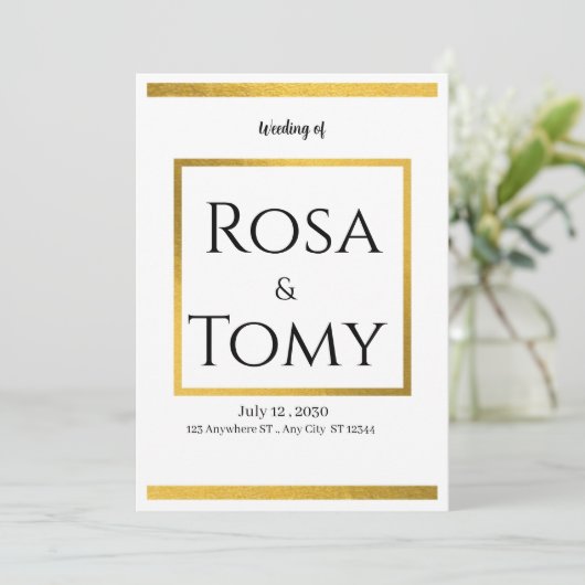 Weeding invitation (Debout devant)