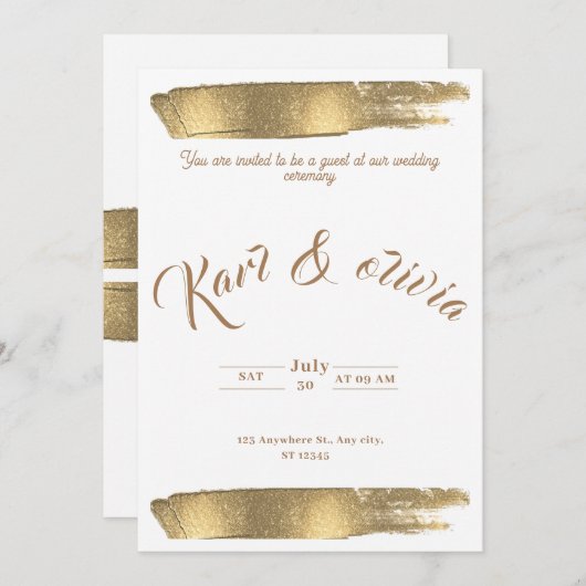 Weeding invitation (Devant / Derrière)