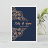 Weeding invitation mandala (Debout devant)