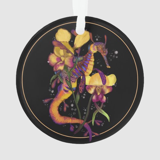 Weedy Seadragon avec orchidées (dos)