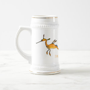 Weedy seadragon cartoon illustratie bierpul