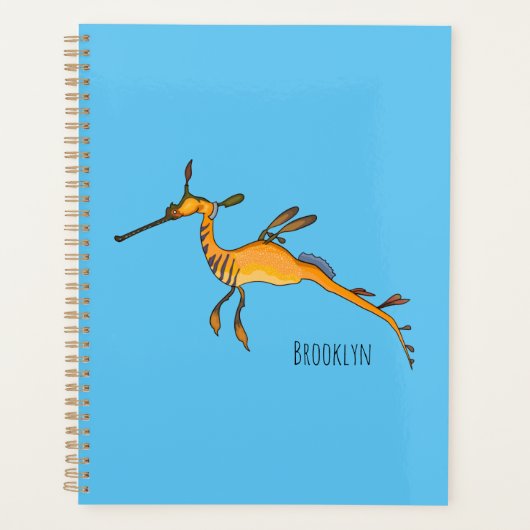 Weedy seadragon cartoon illustration (Devant)