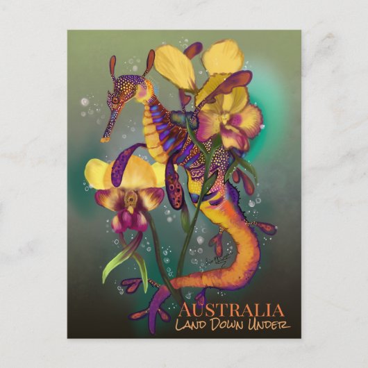 Weedy Seadragon met Orchids Briefkaart (Voorkant)