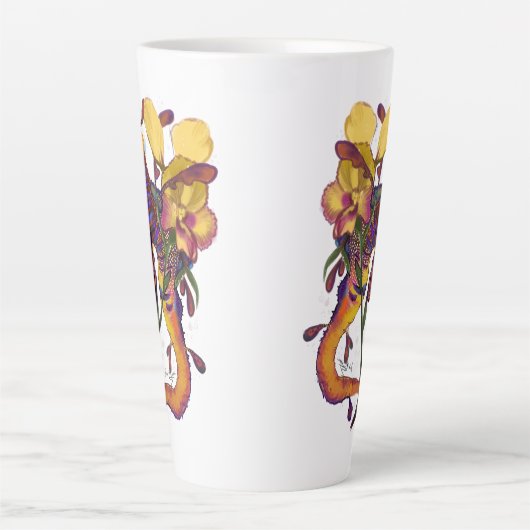 Weedy Seadragon met Orchids Latte Mok (Voorkant)