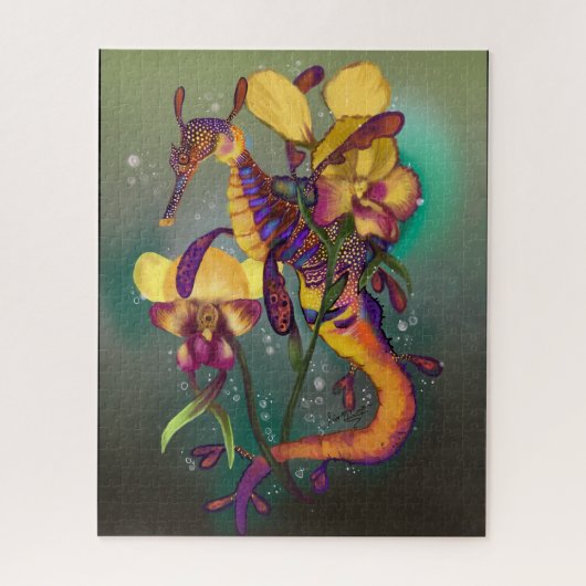 Weedy Seadragon met Orchids Legpuzzel (Verticaal)