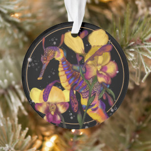 Weedy Seadragon met Orchids Ornament