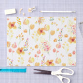 Weefpapier - Heldere waterverf bloemen Tissuepapier (Craft)