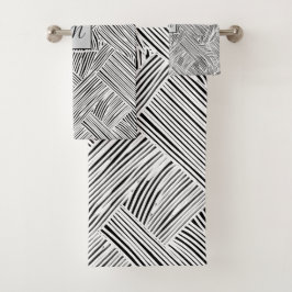 Weefpatroon ontwerp kunst bad handdoek