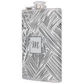 Weefpatroon ontwerp kunst  heupfles (Links)