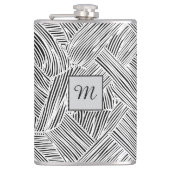 Weefpatroon ontwerp kunst  heupfles (Voorkant)