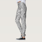 Weefpatroon ontwerp kunst  leggings (Links)
