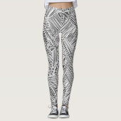 Weefpatroon ontwerp kunst  leggings (Voorkant)