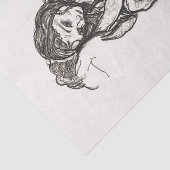 WEEFSEL : EGON SCHIELE : MEISJE : 1918 TISSUEPAPIER (Detail)