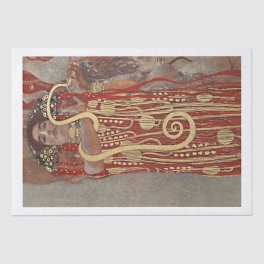 WEEFSEL : GUSTAV KLIMT : HYGIEE : 1907 TISSUEPAPIER (Voorkant)