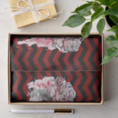 Weefsel Papier Wrapping schedel Roos Gothic Chevro (Geschenk)