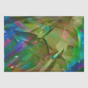 Weefsel Vet blauw & groen kleuren abstract lichtge Tissuepapier