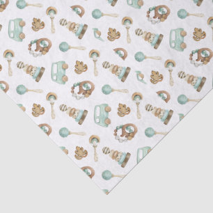 Weefseldocument 3 bladen,  Speelgoedachtergrond Tissuepapier