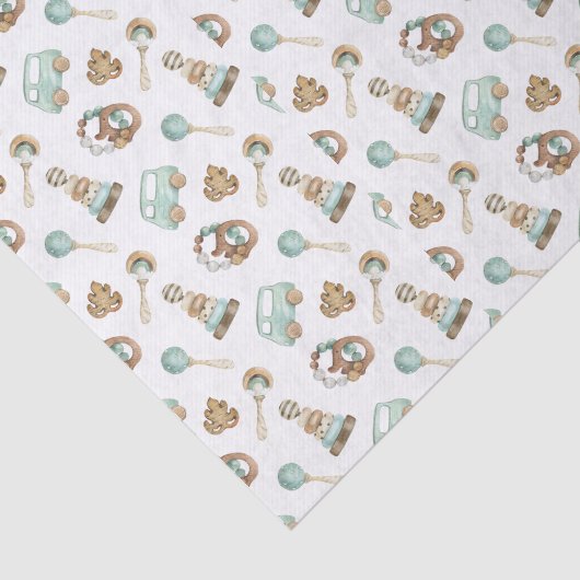 Weefseldocument 3 bladen,  Speelgoedachtergrond Tissuepapier (Detail)