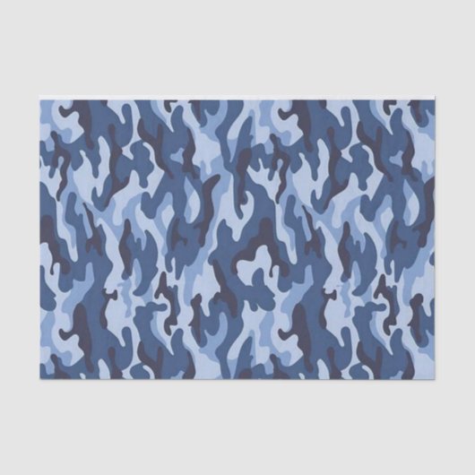 Weefseldocument Blauw Leger Tissuepapier (Voorkant)