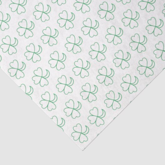 Weefseldocument - Groene Shamrock schetsen Tissuepapier (Detail)