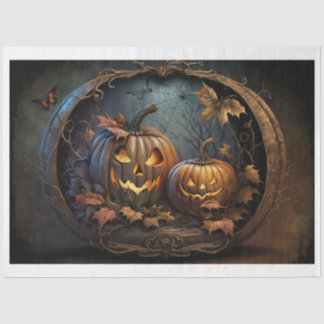 Weefseldocument Halloween Pompoenen Tissuepapier