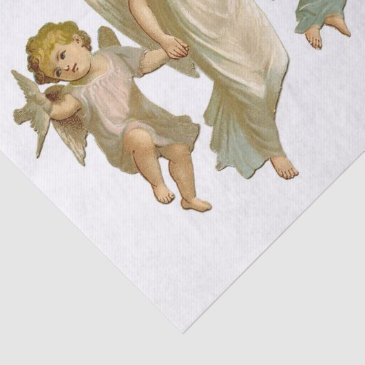 Weefseldocument KINDENGELEN IN VLUCHT Tissuepapier (Detail)