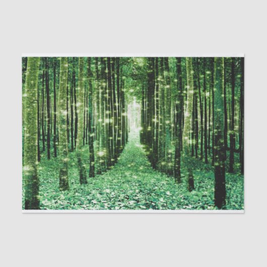 Weefseldocument Magisch Bos Groen Mysterie Tissuepapier (Voorkant)