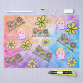 Weefseldocument met vrede liefde gelijkheid tissuepapier (Craft)