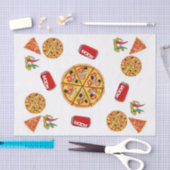 Weefseldocument Pizza Tissuepapier (Craft)