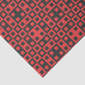 Weefseldocument PSYCHEDELIC ZWART EN ROOD Tissuepapier (Detail)