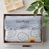 Weefseldocument Visser Vis Zonwolken Vist Tissuepapier (Geschenk)