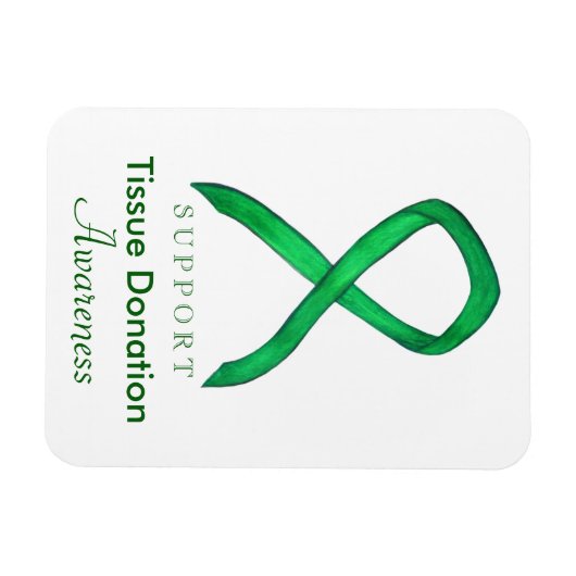 Weefseldonatie Groene Bewustmaking Ribbon Magnet Magneet (Horizontaal)