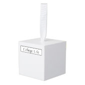 weefselhouder kubus ornament (Voorkant hoekig)