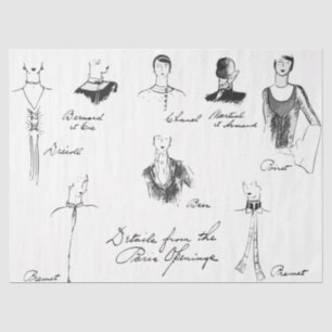 Weefselpapier 1925 Franse Modes Tissuepapier