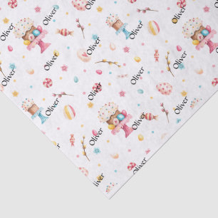 Weefselpapier 3-vellen, naam Spring-Easter Pattern Tissuepapier