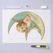 WEEFSELPAPIER:  ANGEL EN MOON TISSUEPAPIER (Craft)