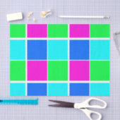 Weefselpapier Blauwe groene roze kleuren Tissuepapier (Craft)