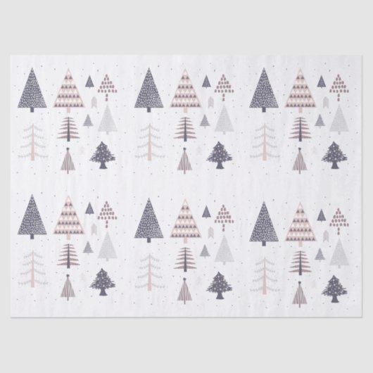 WEEFSELPAPIER : CHRISTMAS TREES TISSUEPAPIER (Voorkant)