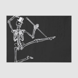 Weefselpapier DANCING SKELETON MET HAT Tissuepapier